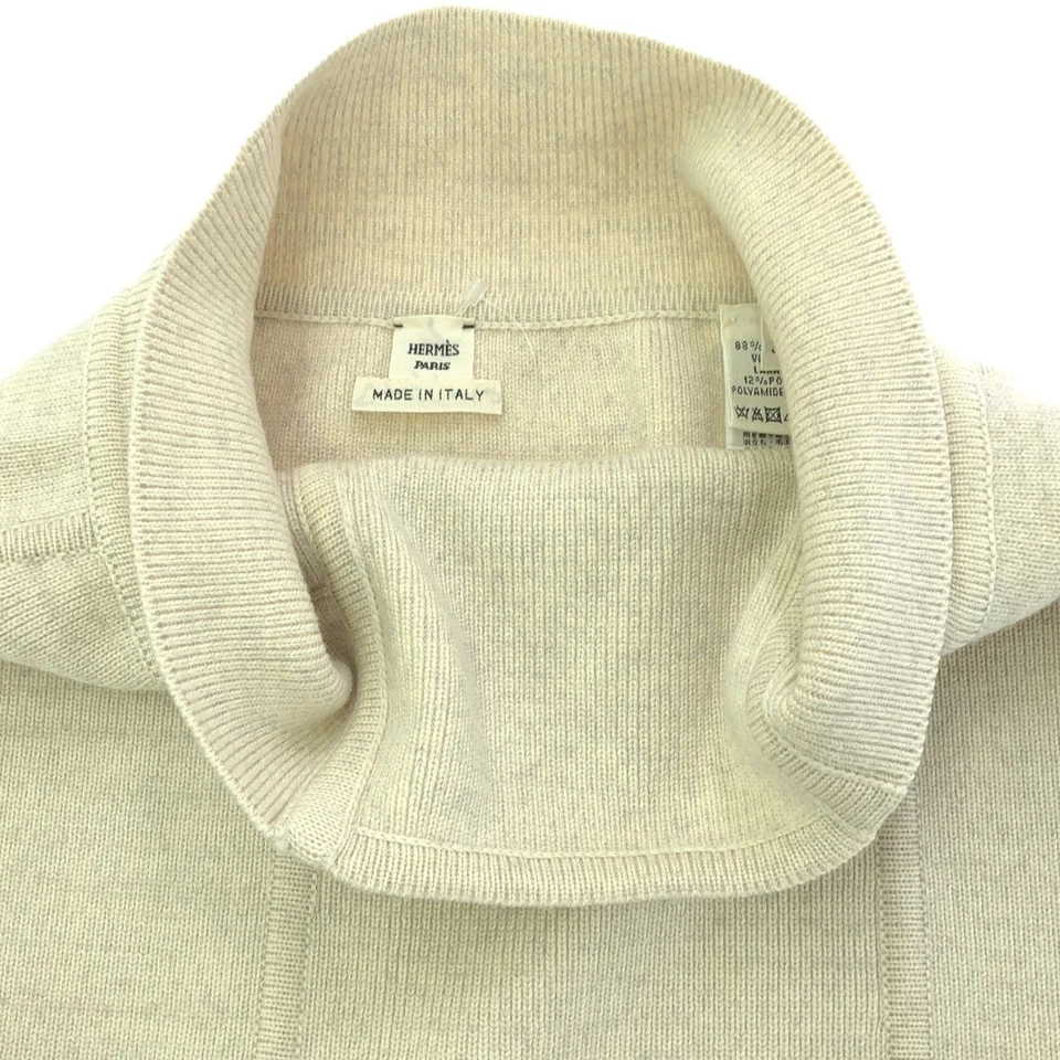Hermes Virgin Wool Ribbed Knit Skirt Cream-colored 34 Used MESC-0 Foto 4 de 4
