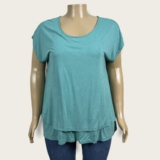 Old Navy Double Layered Scoop Neck Short Sleeve Stretch Knit Shirt XL Maternity