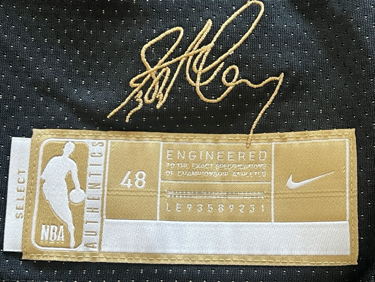 STEPHEN CURRY SIGNED BLACK WARRIORS NIKE SELECT SWINGMAN JERSEY