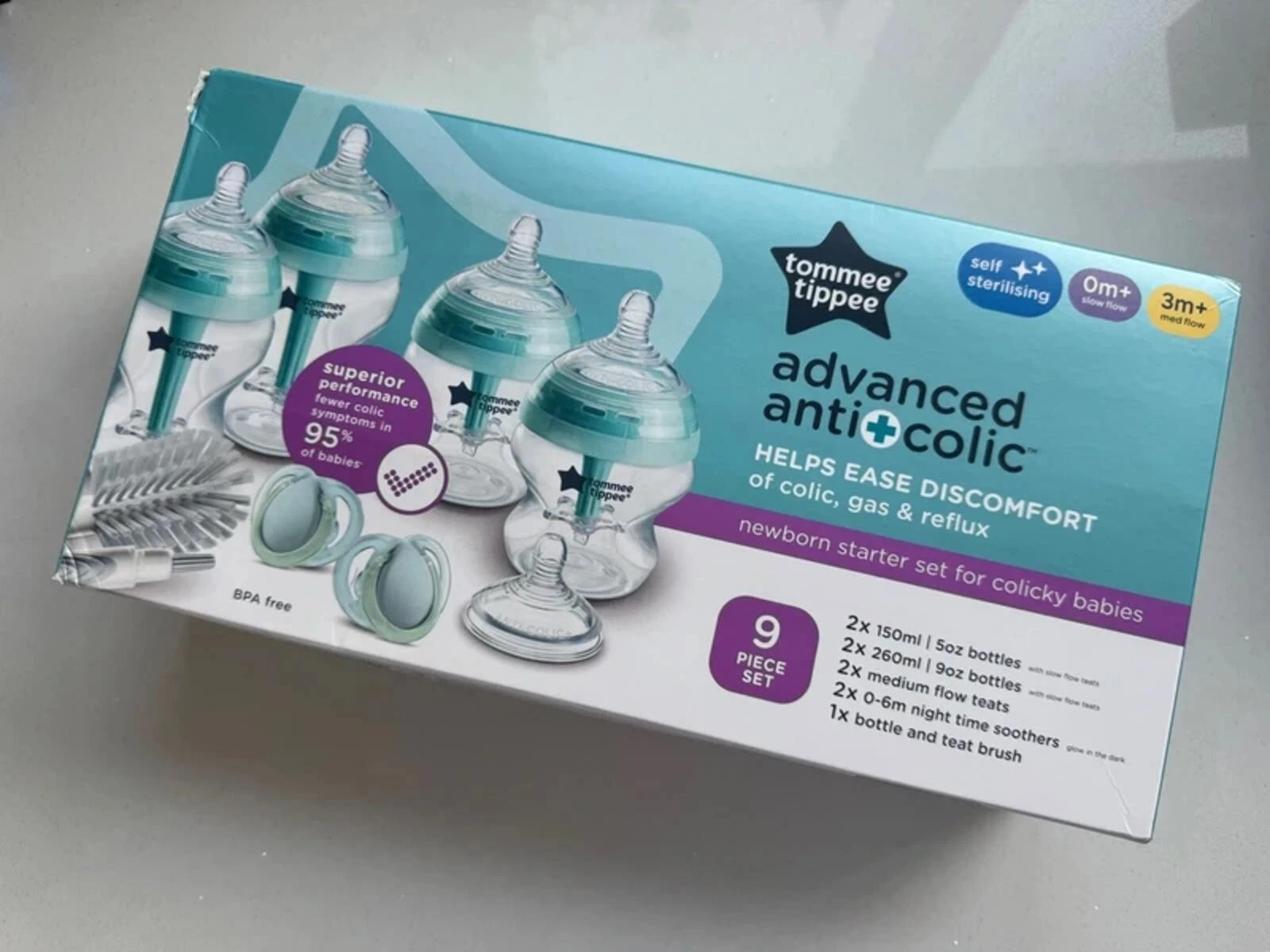Tommee Tippee Advanced Anti-Colic Newborn Starter Set – 9 Piece – BPA Free
Opens in a new window or