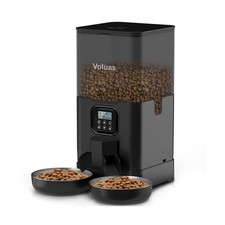 Voluas Automatic Cat Feeder for Two Cats, Double Pet Feeder with 2 Stainless ...