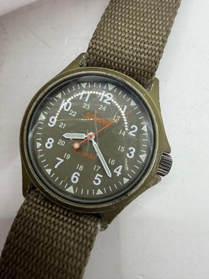 STUSSY HACK Analog Watch 2003 Black with Green Band Used