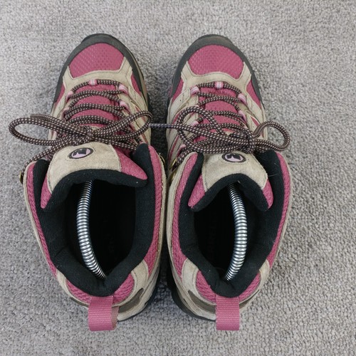Merrell Moab 2 Mid Waterproof Hiking Boots Womens Size 10 Shoes Gray Purple - Picture 9 of 11