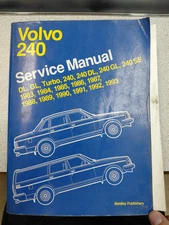 VOLVO 240 BENTLEY SERVICE MANUAL REPAIR SHOP BOOK DL TURBO GL 1993-1993