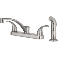 Oakbrook Coastal Kitchen Faucet Two Handle Brushed Nickel
