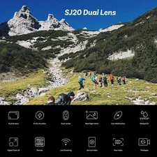 SJCAM SJ20 Dual Lens Action Camera Bundle