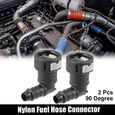 2pcs Fuel Line Quick Connect 90 Degree Adapter for 12mm to 1/2 Rubber Tubing