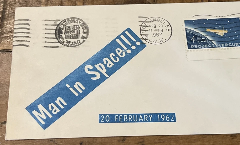 Man In Space! Project Mercury First Day of Issue stamp February 1962 - Image 2 of 3