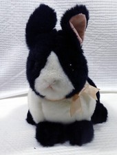 Dakin Easter Bunny Black and White Plush Stuffed Animal