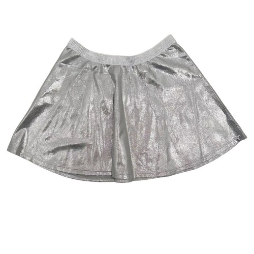 Mia New York Girls Size XL / 14-16 Silver Skater Skirt Elastic Waistband - Picture 2 of 6