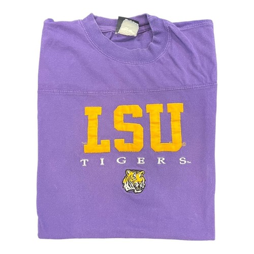 Vintage LSU Tigers T-Shirt Size small Purple Graphic embroidered - Picture 3 of 5