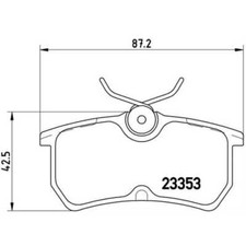 BREMBO Bremsbelagsatz Scheibenbremse hinten für Ford Fiesta VI Focus 1.6 16V