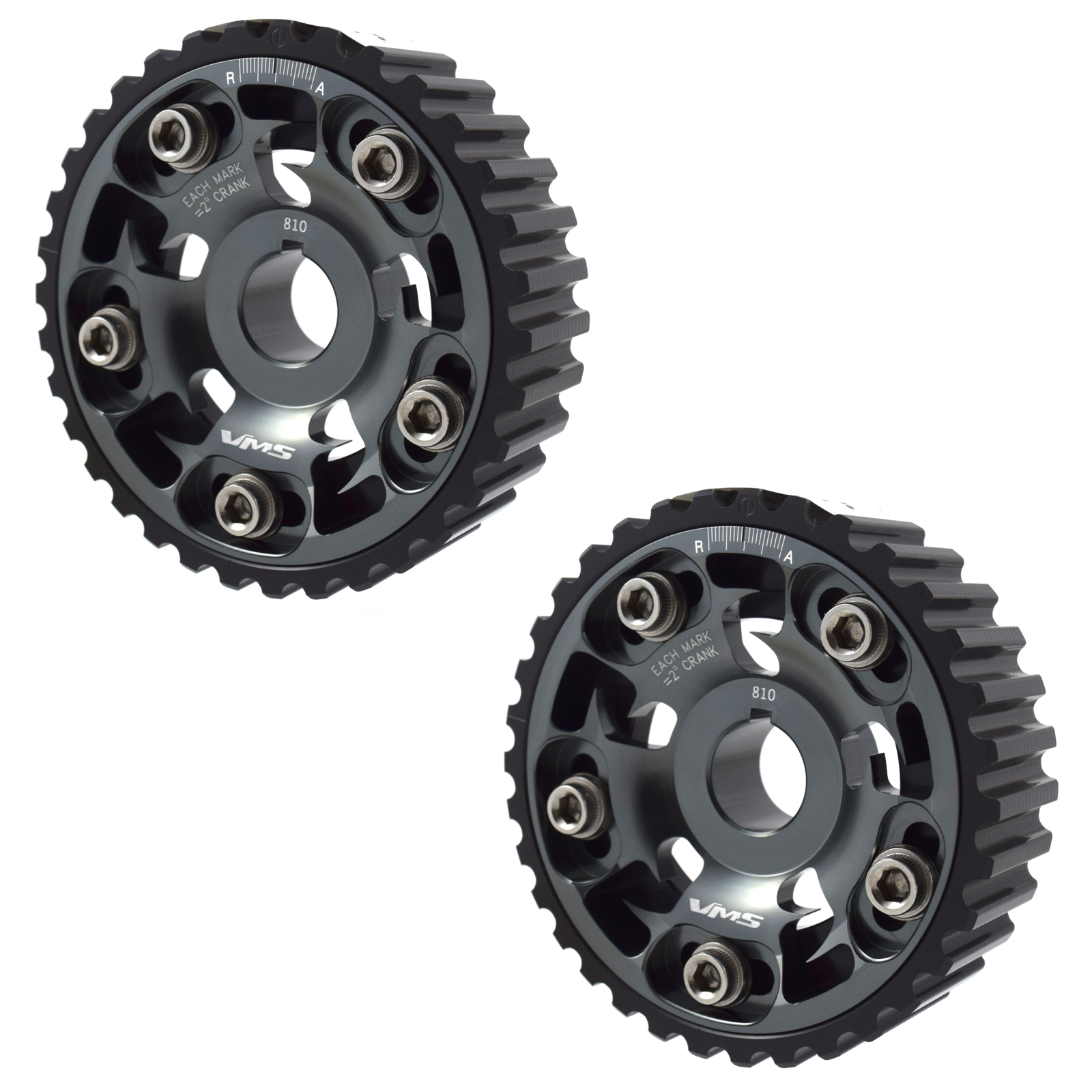 2x GunMetal Racing Performance Cam Shaft Gear Pulley For Honda Acura