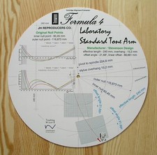 JH Formula 4 Laboratory Standard Custom Designed Tonearm Alignment Protractor
