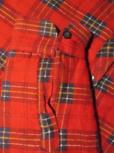 Vintage Men's Flannel Shirt Jacket Medium 1990's Red Insulated Wilderness Grunge - Picture 4 of 10