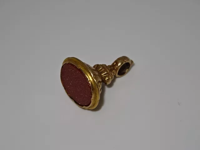 Antique 9ct Gold Watch Fob Seal Polished Hard Stone 5.81g eBay