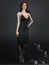 1/6 Scale Long Black Evening Dress Outfit Set for 12" Phicen TBL Female Figure