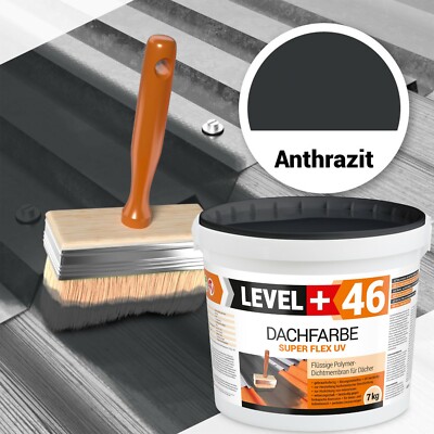 Dachlack 7kg Anthrazit Dachfarbe UV-beständig Sockelfarbe Super Flex RM46