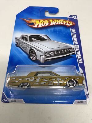 Hot Wheels '64 Lincoln Continental - Gold w/ Gray Car Card - Rebel