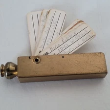 Vintage Gold Toned  Tiny Pocket Sized Address Phone Book Rolodex Purse Used VTG