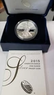 2015 W AMERICAN EAGLE ONE OUNCE SILVER PROOF COIN W COA