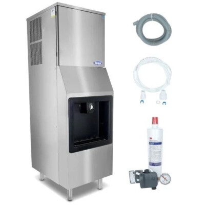 Atosa USA HD350-AP-161 Half Size Hotel Ice Machine & Ice Dispenser, 350 lbs/Day 