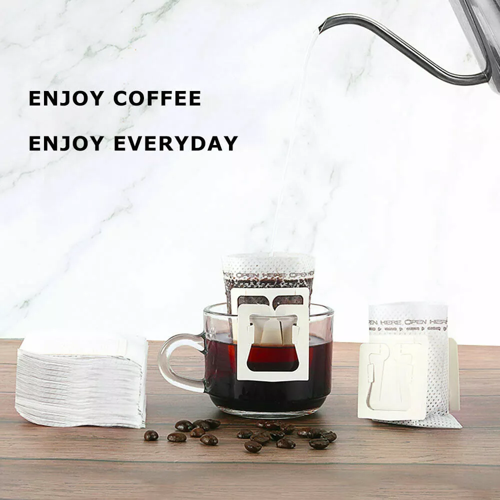 200x Drip Filter One Cup Bag Portable Hanging Ear Style Coffee