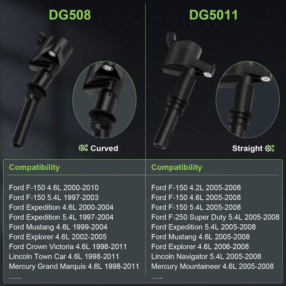 Bobina de encendido y bujía 8 para Ford E-150 Econoline Club Wagon 97-2002 V8 Foto 2 de 4