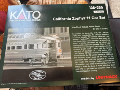 KATO 106-055 California Zephyr N Scale Passenger Train Set for
