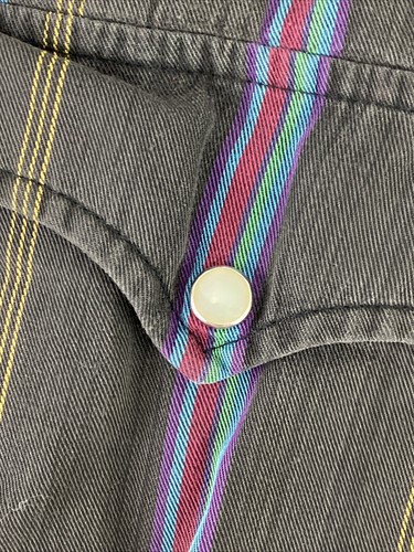 Plainsman Men's Button Up Pearl Snap Long Sleeve Shirt - No Size Tag - Picture 7 of 10