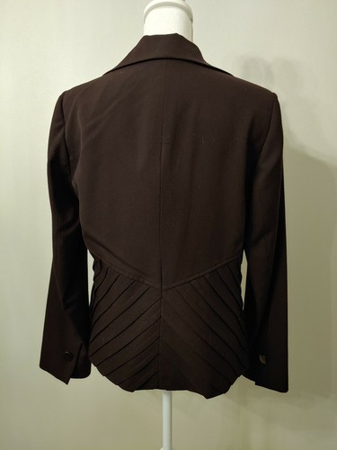 NWT Austin Reed Women's 8 Worsted Wool Blazer Jacket Brown - Picture 5 of 12