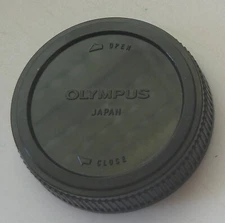 Genuine Olympus OM Black Rear Lens Cap Japan ZUIKO 50 1.8 1.4 OM-1 OM-10