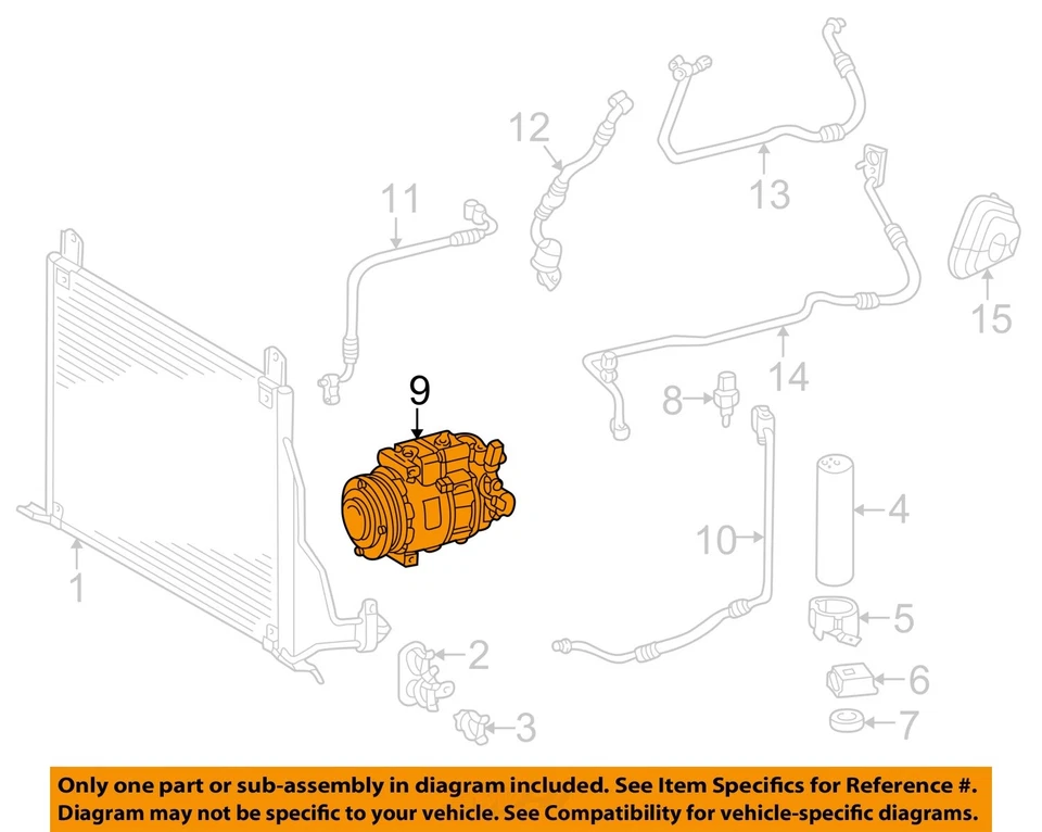 Compresor de aire acondicionado usado se adapta a: Mercedes-benz Mercedes clase s 230 2003 tipo SL500 Gra Foto 3 de 4