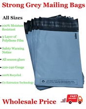 Grey Plastic Mailing Bags Strong Small Large Shipping Bag Self Seal Poly Mailers