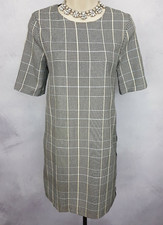 Zara Dress UK 8 Shift Tartan Check Office Party Evening Cocktail Occasion