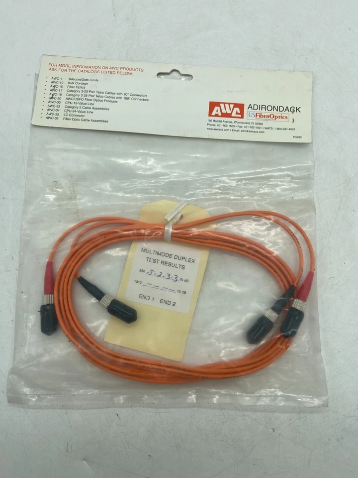 Cable puente de fibra de 2 metros Adirondack SCSCDM2CORADI MM01E1386 envío gratuito Foto 2 de 3
