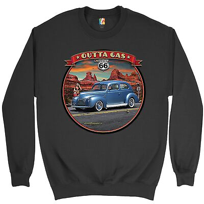 #ad Outta Gas on Route 66 Sweatshirt The Mother Road Retro Vintage Crewneck $22.95
