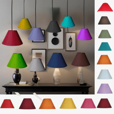 Cotton Fabric Coolie Lampshade Easy Fit Table Lamp Shades & Ceiling Light Shades