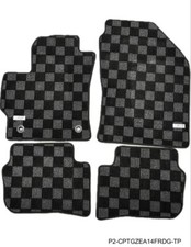 P2M FRONT & REAR Checkered Carpet Floor Mats ...