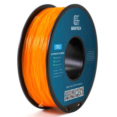 1KG New Solid Color TPU Orange Geeetech 3D Printer Filament 1.75mm Consumables