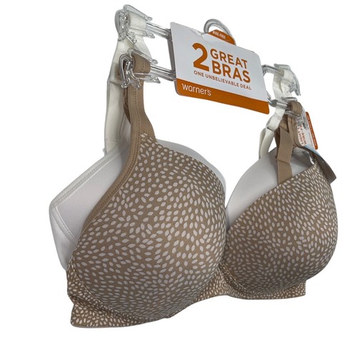 Warners Bra Wirefree Light Lift Seamless Cup Contour TWO 2 Pack TShirt Bras 4003 - Picture 179 of 187