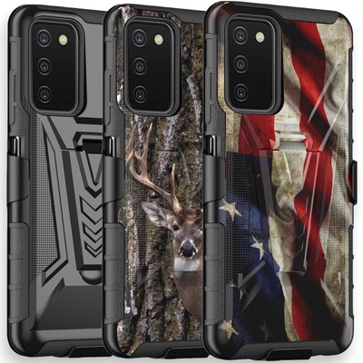 For Samsung Galaxy A14 A54 A23 5G Holster Clip Case Phone Cover + Tempered Glass