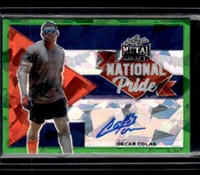 OSCAR COLAS 2021 LEAF METAL DRAFT GREEN CRACKED ICE AUTO /4 WHITE SOX PROSPECT