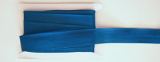 10 Yards Vintage Hug Snug Rayon Teal Blue Seam Binding 9/16" Woven Ribbon S-84