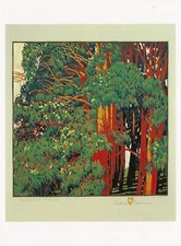 Postcard Gustave Baumann "Singing Trees" 1929-34 Museum of Fine Arts NM MINT