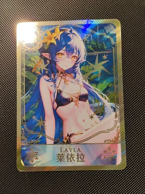 Layla Genshin Impact Goddess Story TCG Holo Sexy Waifu Anime Karte