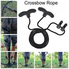 1pc Black Crossbow Rope Cocking Device Archery Hunting Shooting Assist Tool NEW