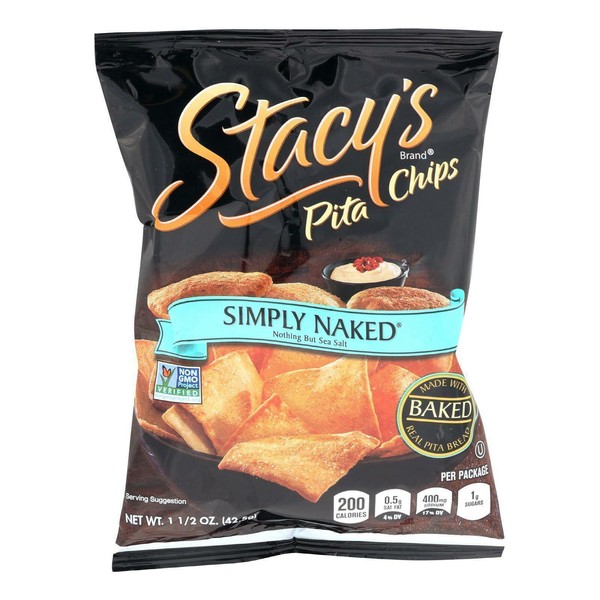 Stacy's Pita Chips Simply Naked With Sea Salt 1.5 Oz Bag (pack of 36
