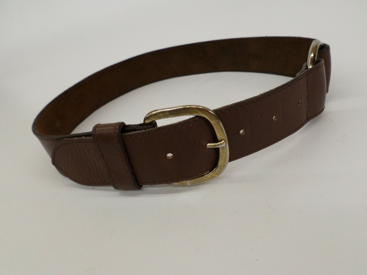 Ellen Tracy Leather Belt 26 28 Ring Brown 83003 | eBay