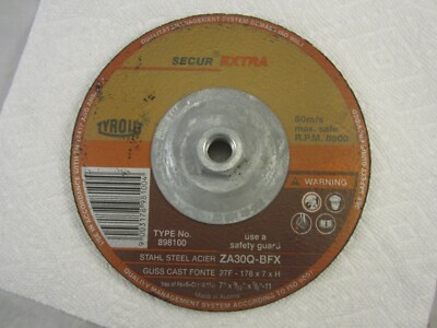Grinding Wheel Stahl-Steel-Acier Secure Extra Tyrolit ZA30Q-BFX.